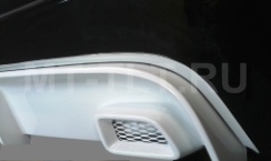 "Приора-Я-робот" (бампер задний 12 вариантов) для Priora седан (Приора ВАЗ 21703), На фото приведен пример выделения диффузора в цвет, т.е. не черным матовым. 
